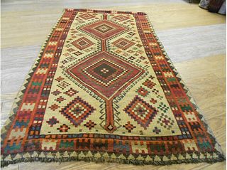 Antique And Finely Hand Woven Kazak Style Runner