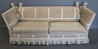 Art Deco Style Upholstered Drop Side Sofa.