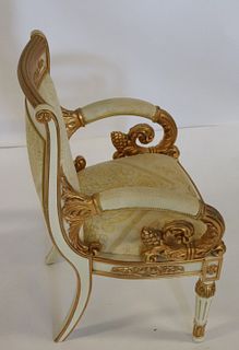 Neoclassical Style Carved and Gilt Decorated