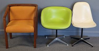 Midcentury Lot Of 3 Chairs.