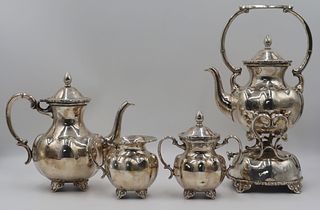 STERLING. 4 Pc. Signed Mexican Sterling Tea Set.