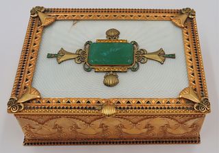 Austrian Guilloche Enamel Decorated Jewelry Casket