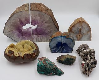 Assorted Crystal Specimens Including Amethyst.