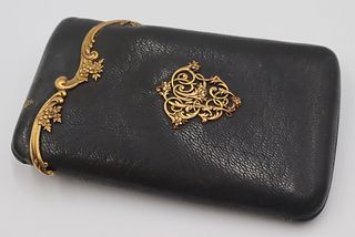 GOLD. Gold Mounted Sormani Leather Case.