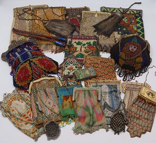 Assorted Grouping of (21) Antique/Vintage Purses.