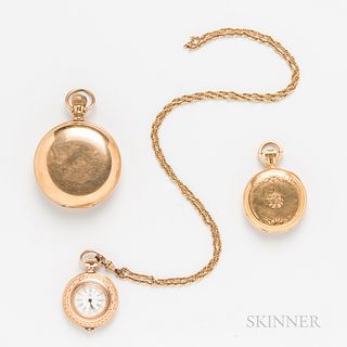 Three Gold-filled Pocket Watches