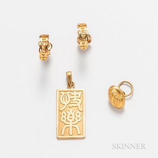 Three Pieces of 18kt Gold Jewelry