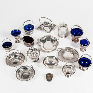 Group of Sterling Silver Baskets and Tableware
