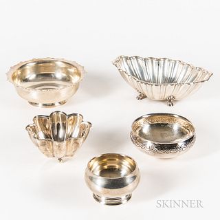 Five Sterling Silver Bowls