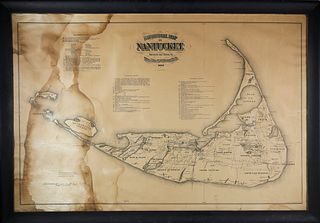 Historical Map of Nantucket Surveyed and Drawn by the Reverend F.C. Ewer, 1886