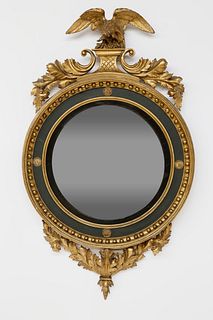 Regency Carved and Gilt Convex Mirror, circa 1820