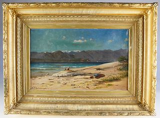 Nikolay Tysland Legangen Oil on Canvas “Sirmione, Lake Garda, Italy”