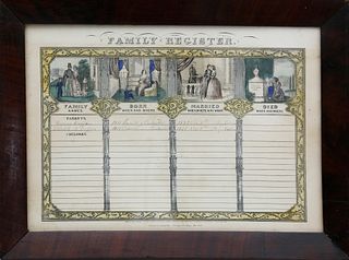 George and Sarah Coffin Family Register, circa 1839