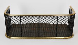 American Brass and Wire Fireplace Fender, early 19th Century