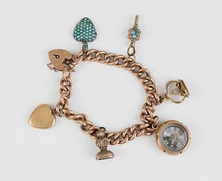 Antique Gold Charm Bracelet