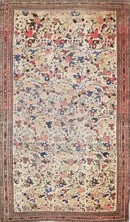 Antique Persian Hand Knotted Floral Oriental Carpet