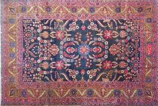 Persian Hand Knotted Meshad Carpet with Signature, Eastern Iran, circa 1920