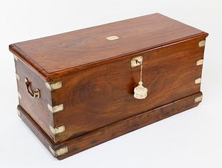 Chinese Export Camphorwood Sea Chest, mid 19th Century