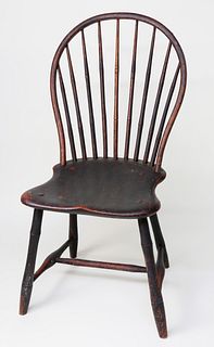 Nantucket Made Bow Back Windsor Side Chair, early 19th Century