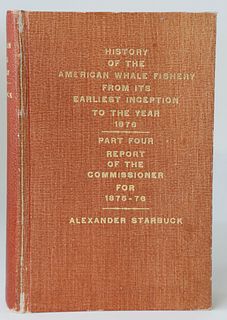 Book: Alexander Starbuck's History of the American Whale Fishery from Its Earliest Inception to the Year 1876