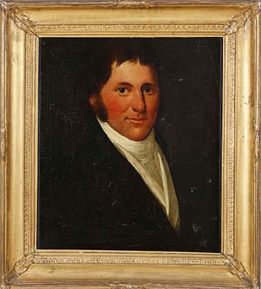 Oil on Canvas "Portrait of Captain David Baxter"