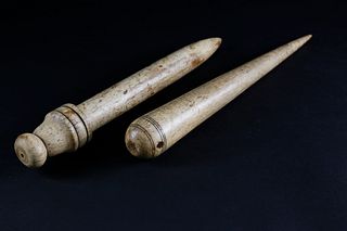 Two Whaler Made Whalebone Tools, circa 1850