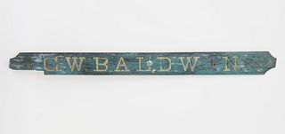 Carved And Painted Ship's Quarterboard, late 19th Century