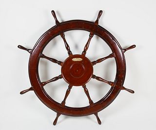 Mahogany Ship's Wheel Purportedly Removed from the Charles W. Morgan
