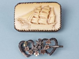 Lot of Two Pieces of Nautical Jewelry, 19th Century