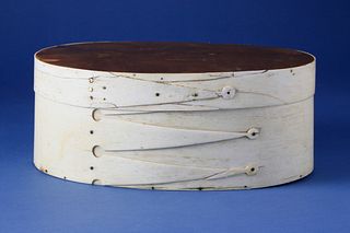 Whaler Made Panbone and Wood Ditty Box, circa 1860