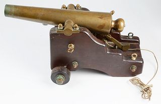Strong Firearms Company Brass Yacht Signal Saluting Cannon, circa 1900
