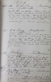 1891-1915 Handwritten Journal, "Perchville Record Vol. II"