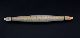 Nantucket Made Whale Bone and Whale Ivory Rolling Pin, circa 1840