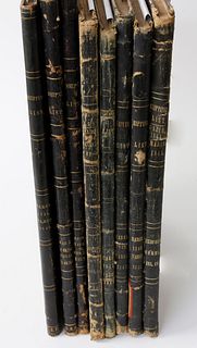 Group of 8 Bound Volumes of “Whalemen’s Shipping List and Merchant’s Transcript”