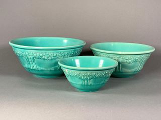 Three Homer Laughlin Pottery Mixing Bowls