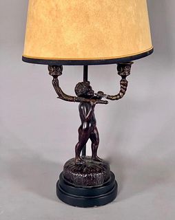 Bronze Figural Lamp, Modern