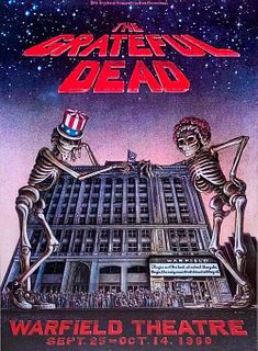 Grateful Dead Concert Poster, Warfield Theatre, SanFrancisco, CA, 1980