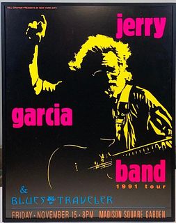 Jerry Garcia Band Concert Poster, Madison Square Garden, 1991