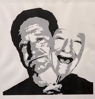 Plastic Jesus Print, Robin Williams