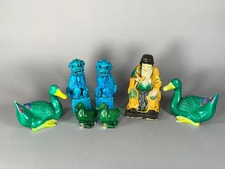 Assorted Vintage Chinese Glazed Figures