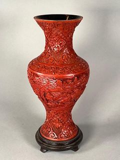 Chinese Cinnabar Lacquer Vase
