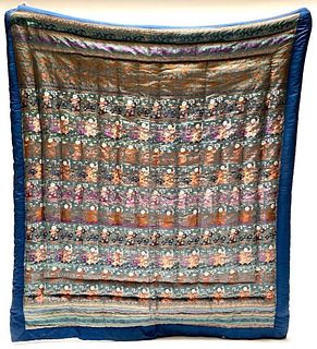 Chinese Silk Jacquard Woven Quilt