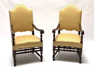 Pair of Charles II Style Armchairs