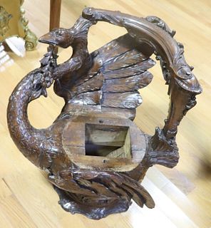 Antique And Highly Carved Italian Swan Chair.