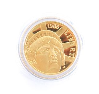1986 - W Statue of Liberty Gold $5 Coin