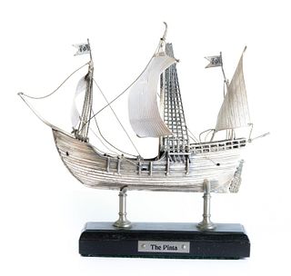 Sterling Silver Nef 'The Pinta' on Stand