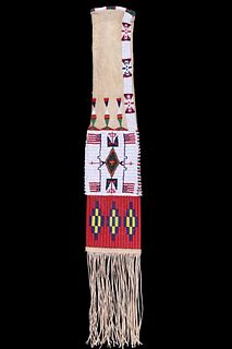 Lakota Sioux Fully Beaded & Quillworked Pipe Bag