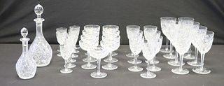 Baccarat. Large Grouping Of Signed Stemware.