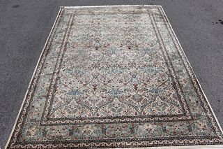 Vintage And Finely Hand Woven Roomsize Carpet.