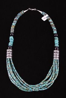 Navajo Tommy Singer Turquoise Large Necklace